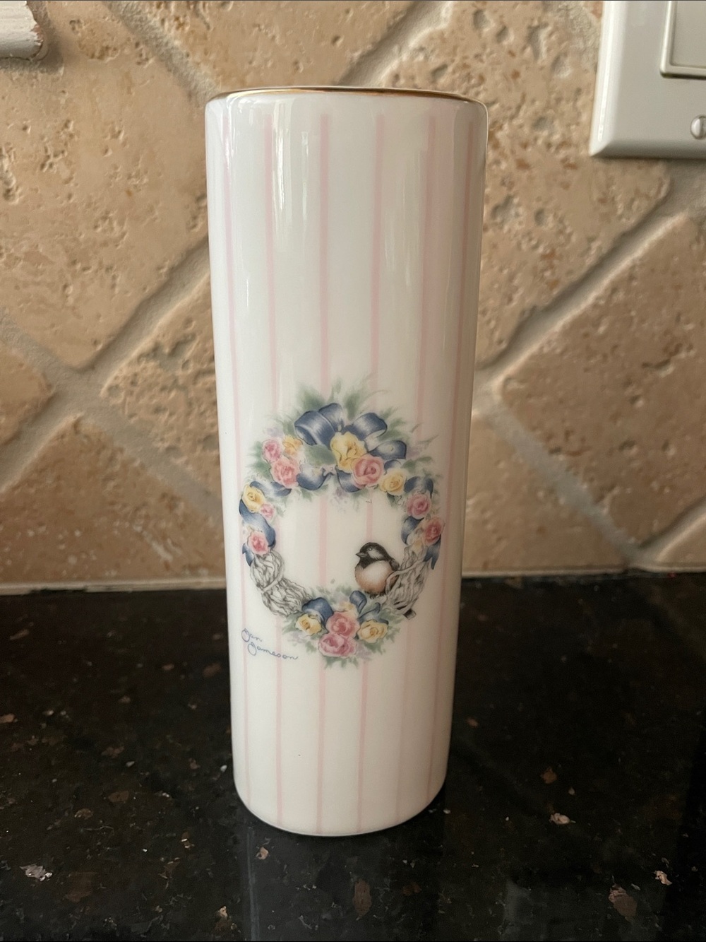 Vintage Otagiri bud vase Jan Jameson Country Rose